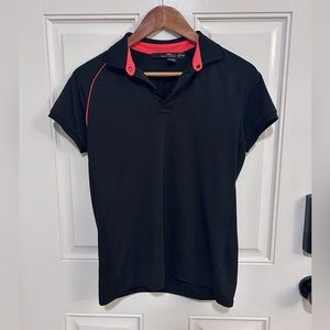 Ladies RLX Ralph Lauren Black and Pink Polo